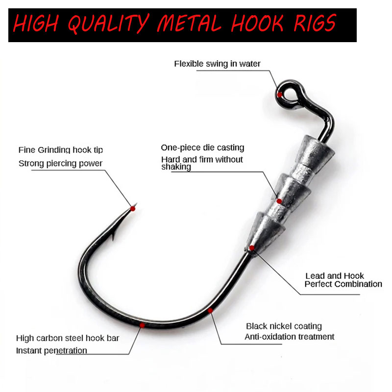 WODJYJ 10 sztuk haczyków do ji – Fishing Hook Barbless recenzja i cena